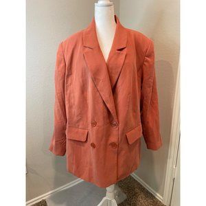 NWT Eloquii Salmon Double Breasted Blazer